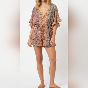 The Impeccable Pig Romper Small Boho Revival Patchwork Tomato Girl